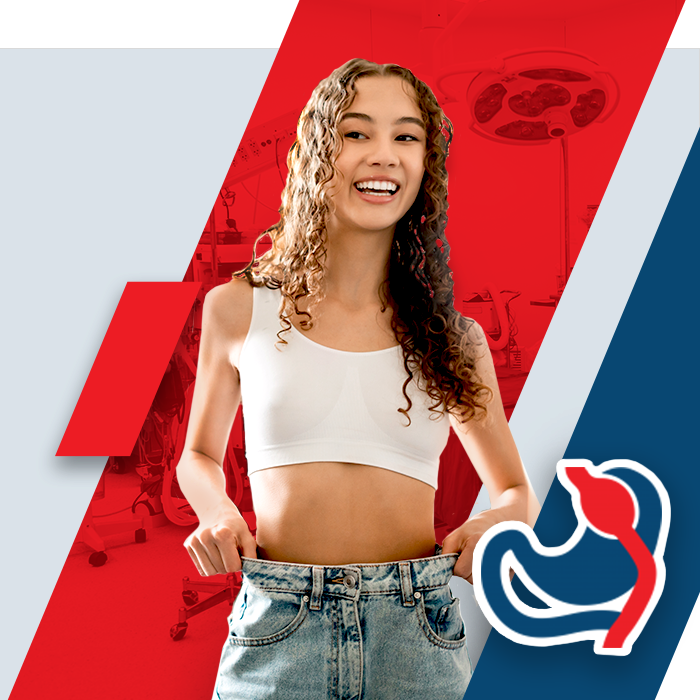 Happy, slim teenager after bariatric surgery