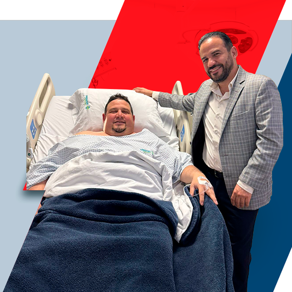 Healthy man after surgery with Dr. Cabrera